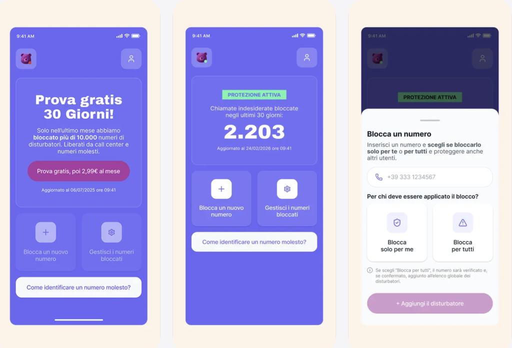 Chiamate spam dall’estero: come funziona Massima Tranquillità, la nuova app italiana AI 3 Massima Tranquillità